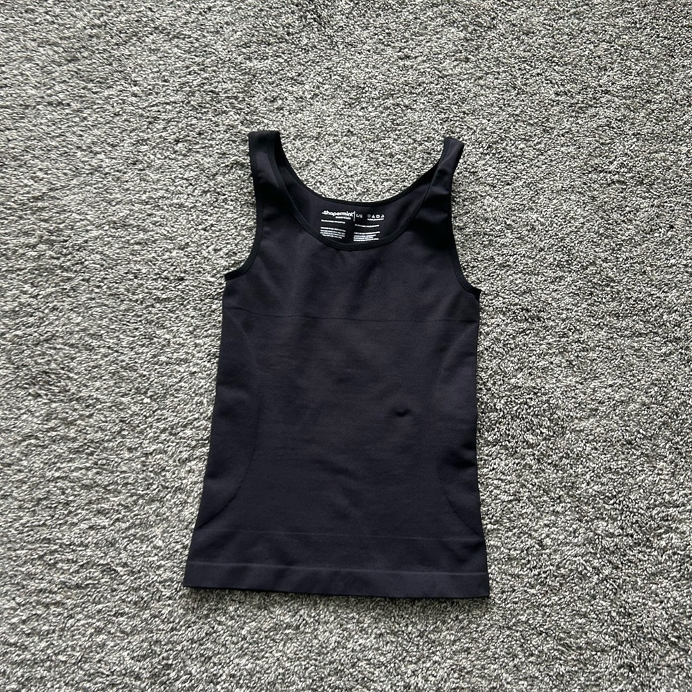 Essentials Black Fitted Sleeveless Tank Top